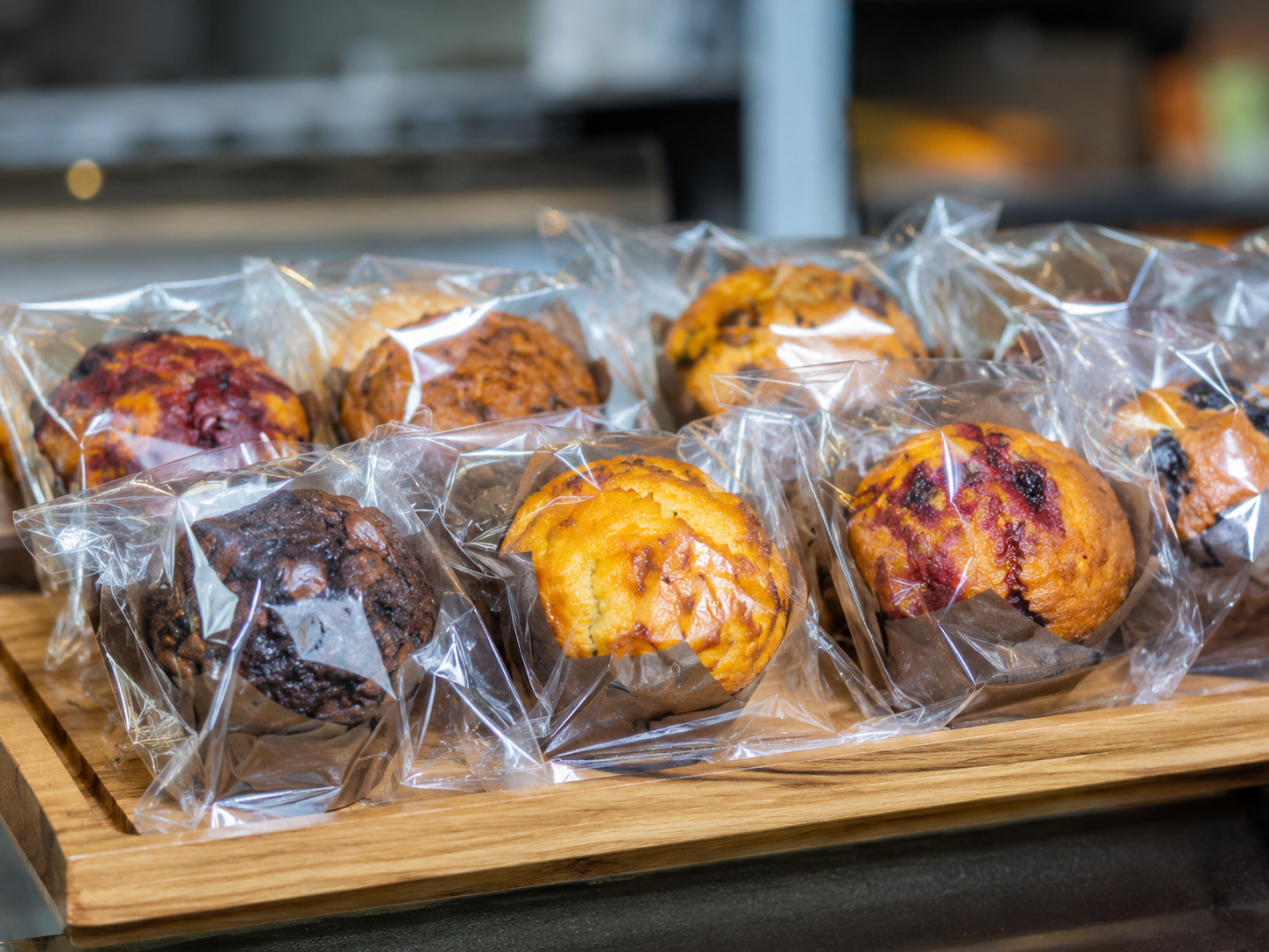 Retail single wrapped McMore muffins