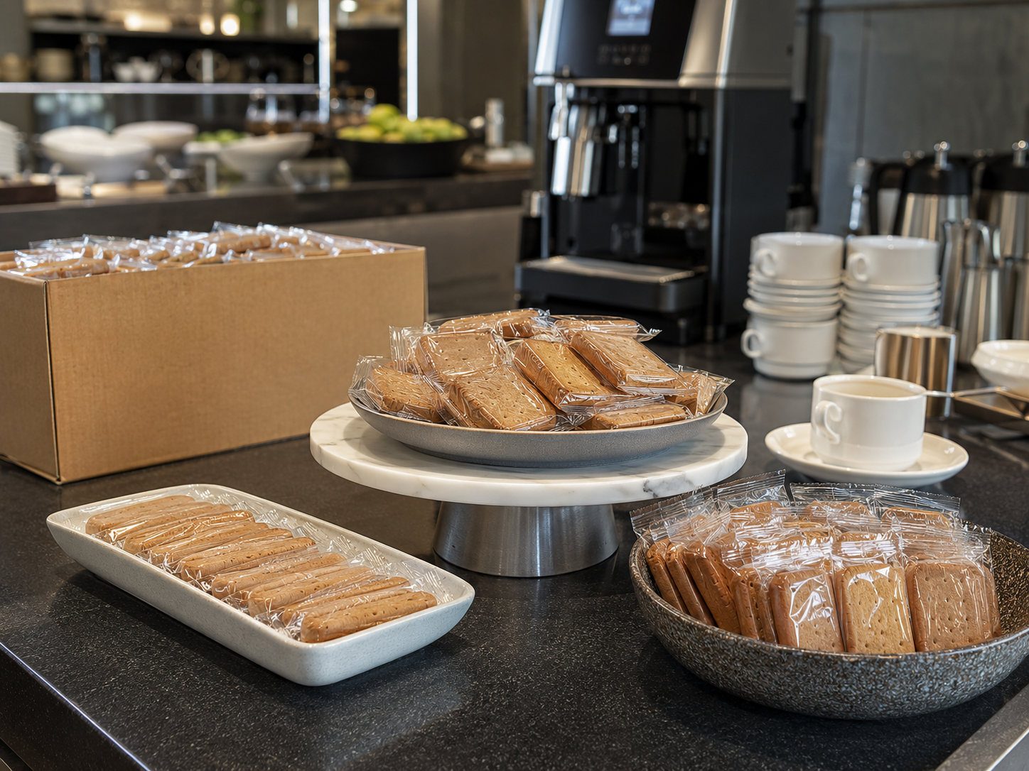 Hospitality biscuits supplied by McMore